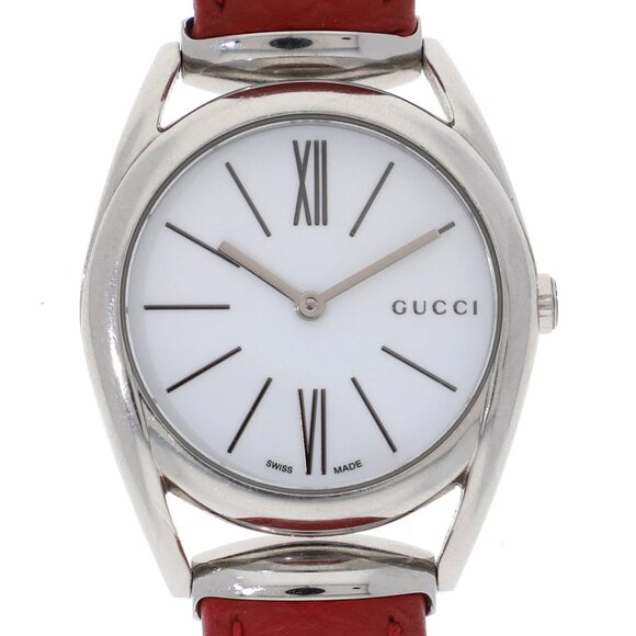 GUCCI Watches 140.5 Stainless Steel/leather Quartz - Picture 1 of 12
